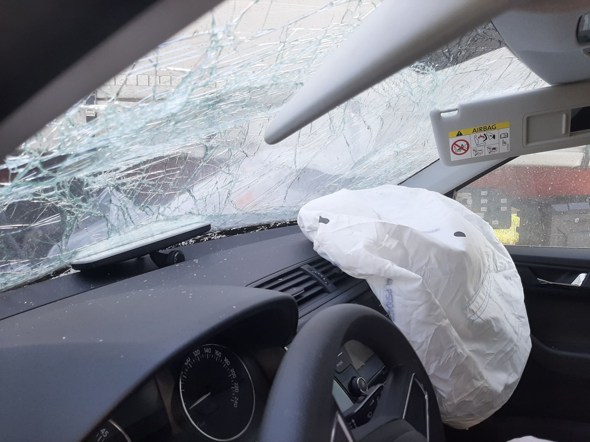Wypadek na piątce. Droga była zablokowana