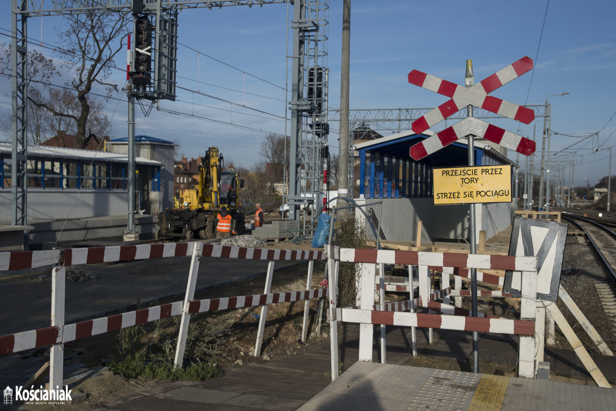Postępy prac przy modernizacji linii kolejowej E59