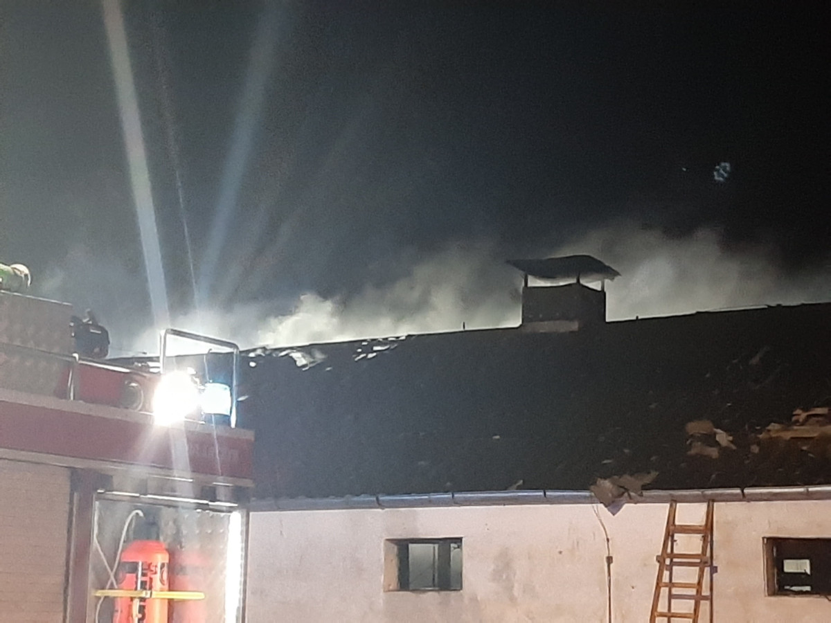Pożar fermy indyków w Piotrowie Pierwszym