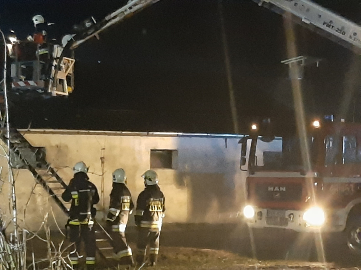 Pożar fermy indyków w Piotrowie Pierwszym