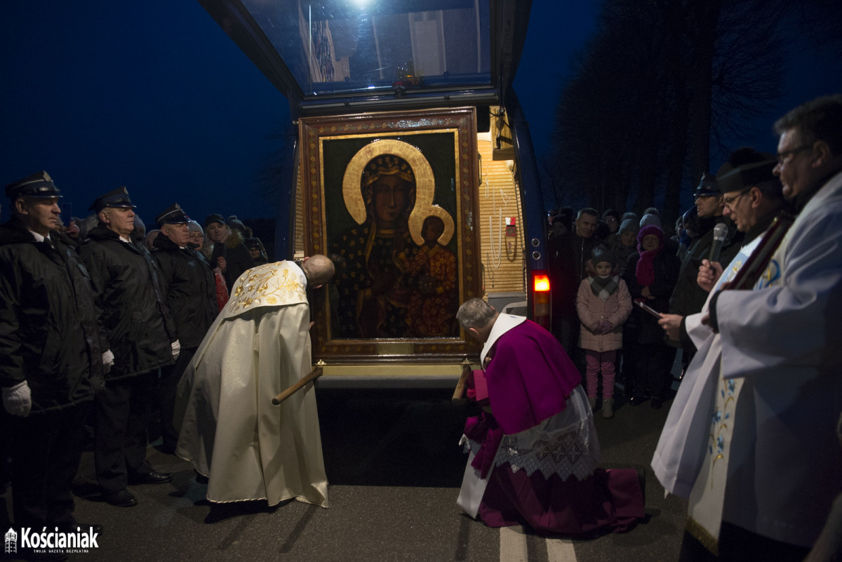 Obraz Matki Boskiej Częstochowskiej już w gminie Kościan