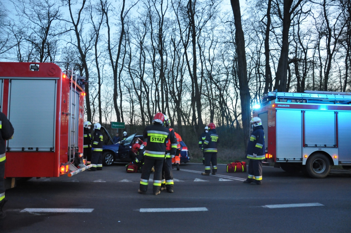 Zderzenie dwóch aut w Kopaszewie