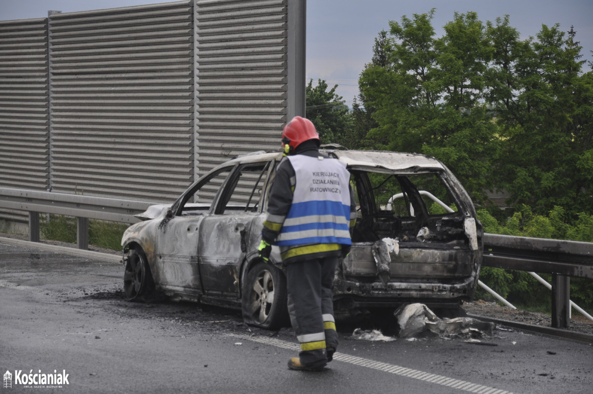 Spłonął samochód na S5