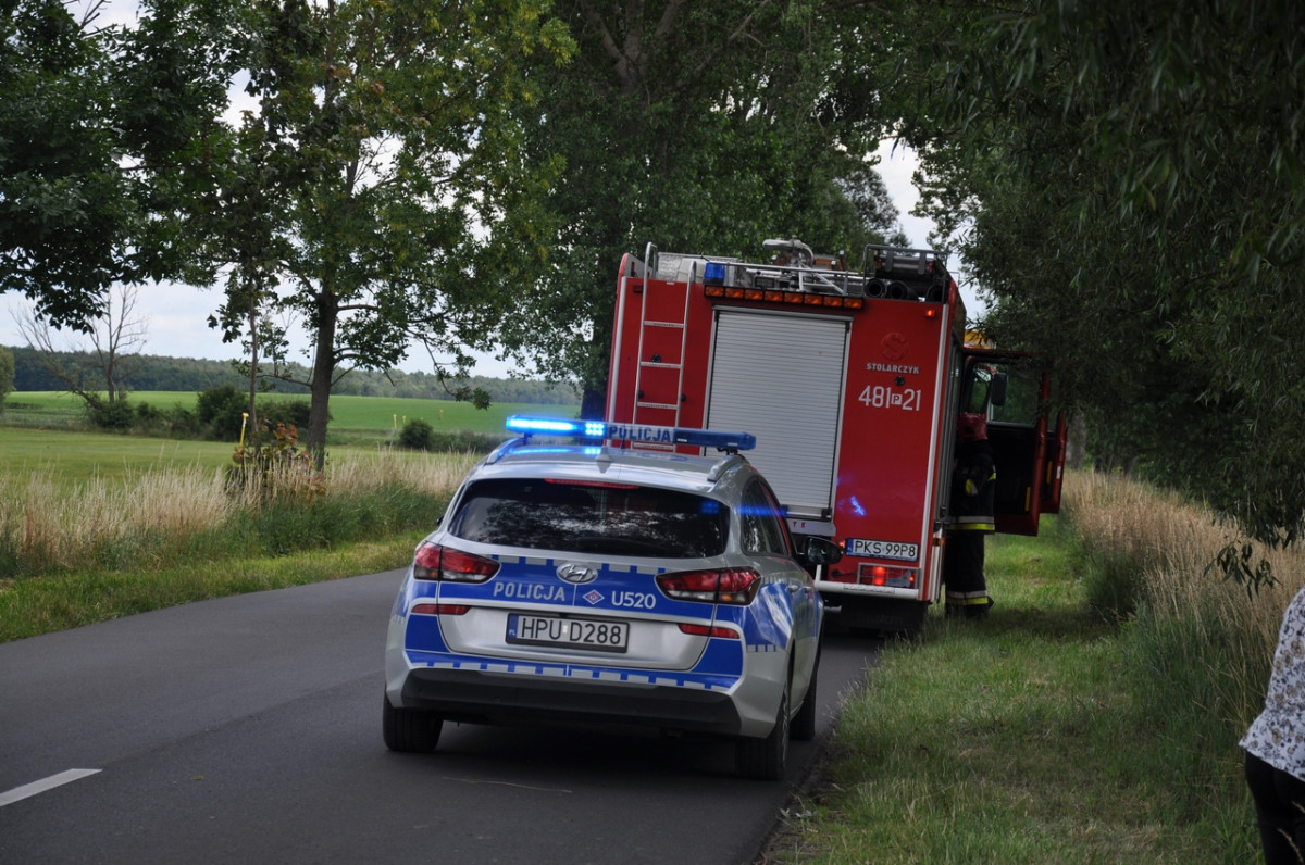 Kierująca wjechała do rowu pomiędzy Nielęgowem a Gryżyną
