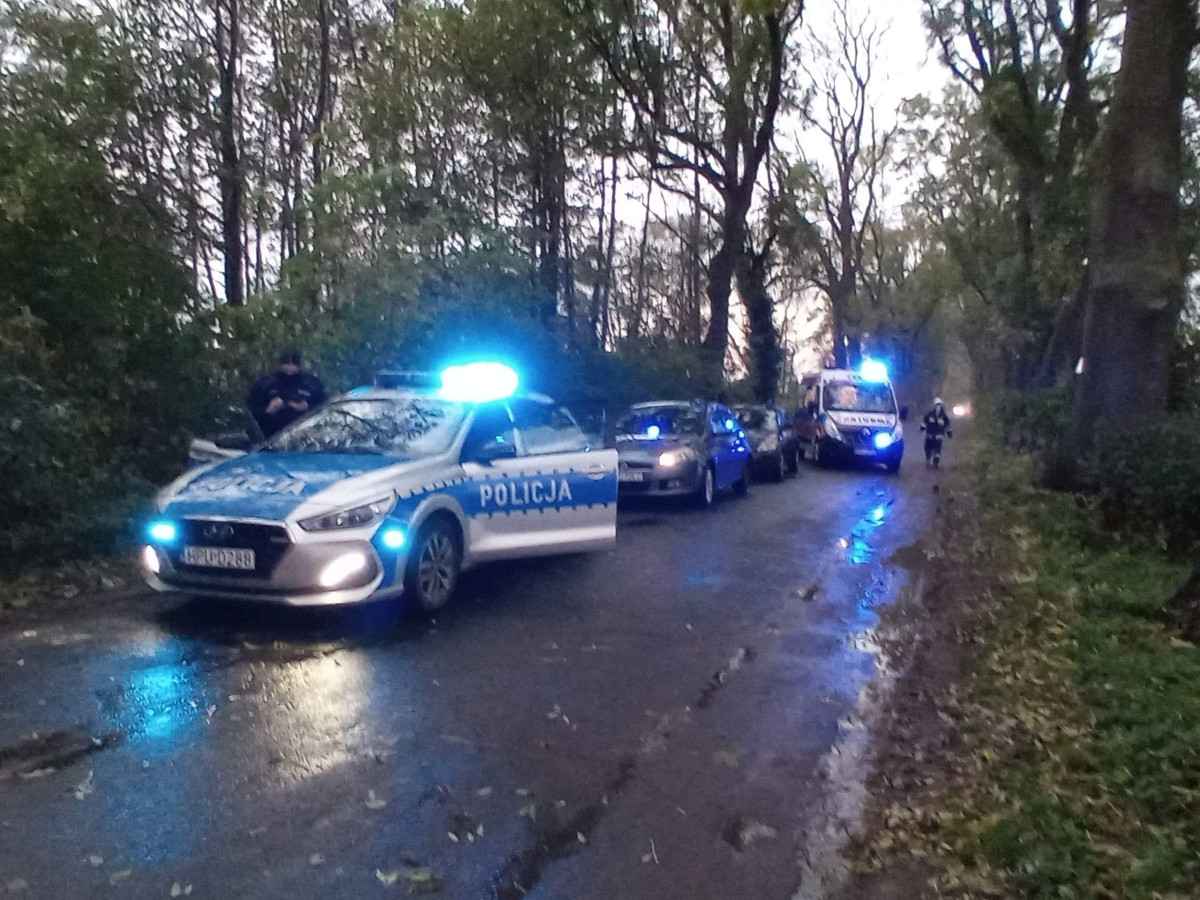 Uderzył w drzewo. Trzy osoby trafiły do szpitala