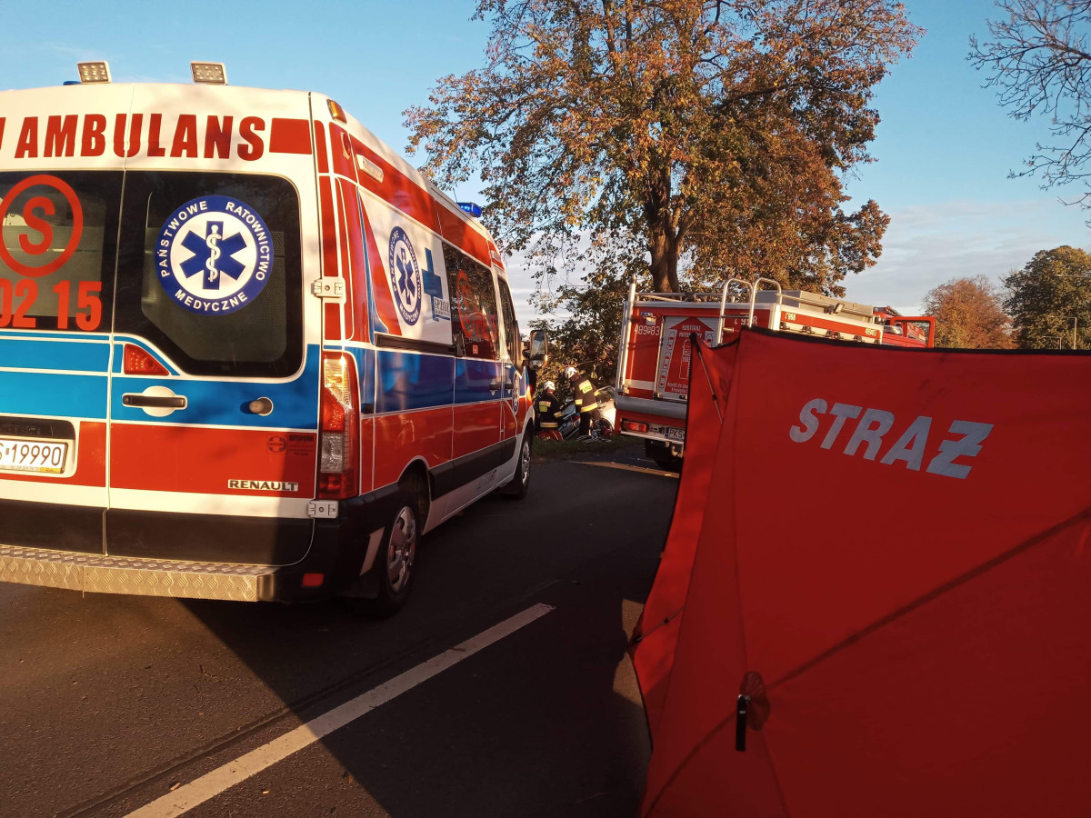 Wypadek w Starym Bojanowie. Nie żyje kierowca