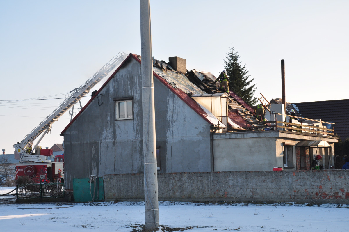 Pożar domu w Starej Przysiece Pierwszej [ZDJĘCIA]
