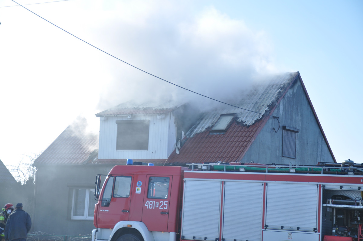 Pożar domu w Starej Przysiece Pierwszej [ZDJĘCIA]