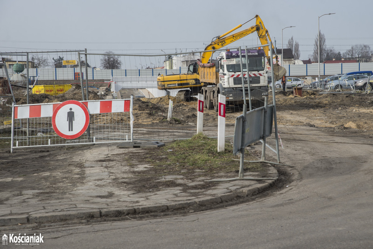 Zamknięty wjazd na ulicę Składową od strony Gostyńskiej