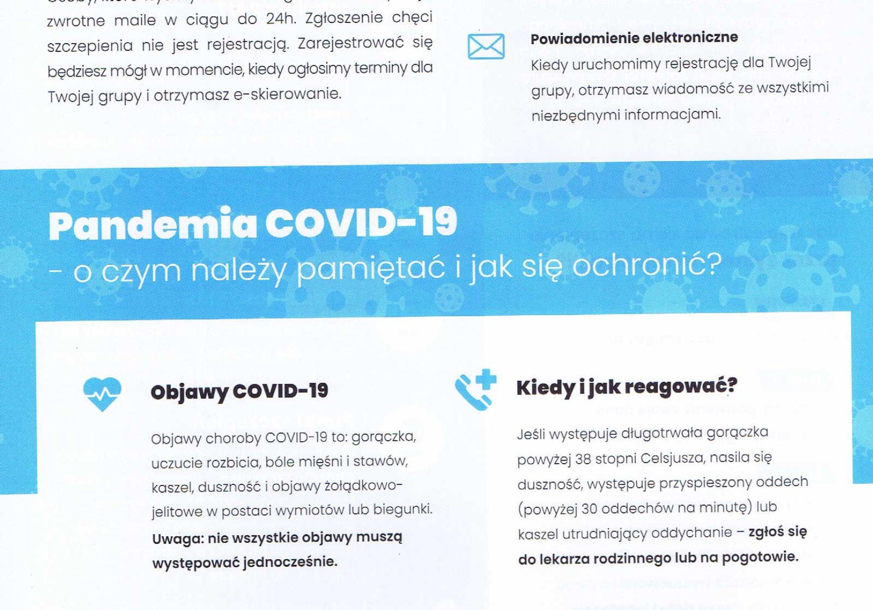 Strażacy kolportują ulotki dotyczące szczepień
