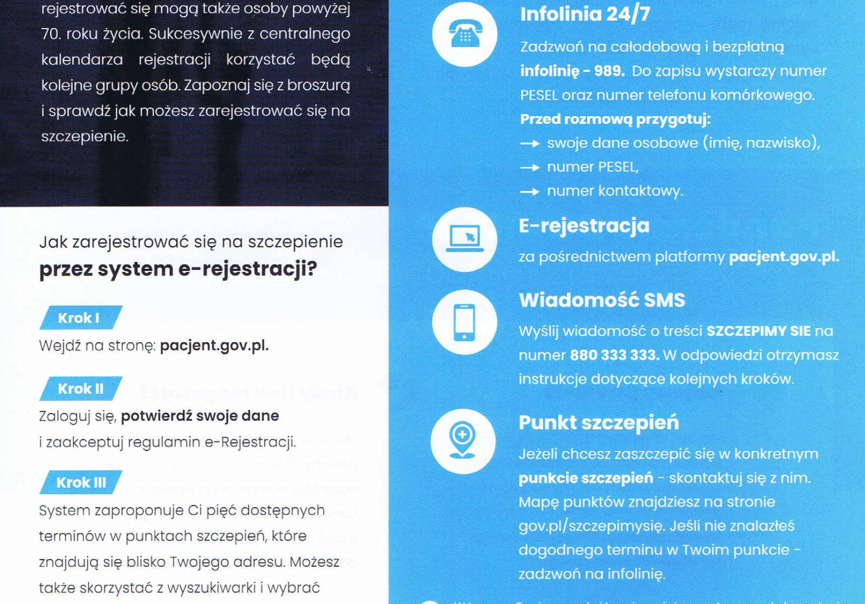 Strażacy kolportują ulotki dotyczące szczepień