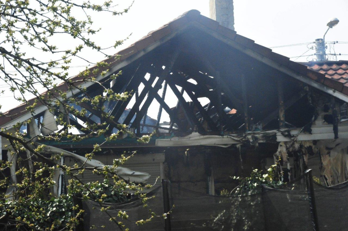 Pożar domu w Czempiniu [ZDJĘCIA]