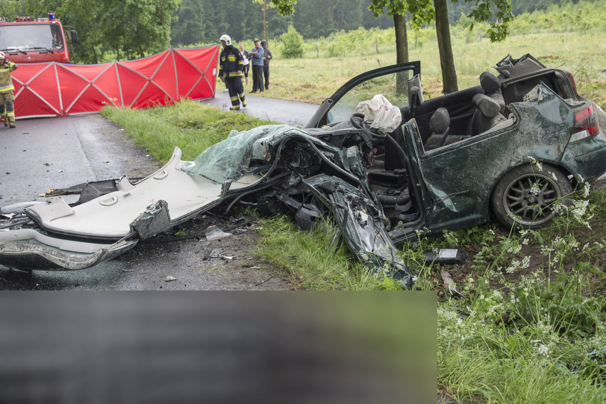 Śmierć w czołowym zderzeniu pomiędzy Racotem a Gryżyną [ZDJĘCIA]