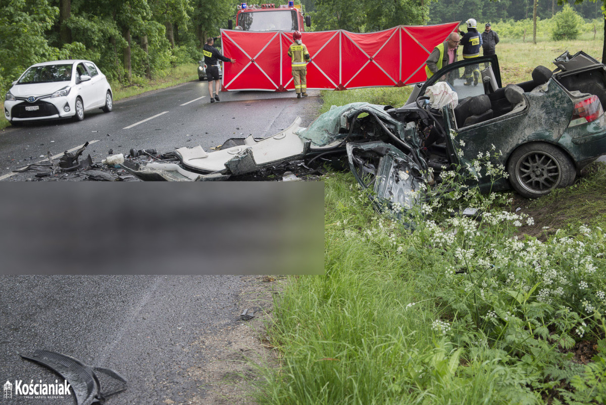 Śmierć w czołowym zderzeniu pomiędzy Racotem a Gryżyną [ZDJĘCIA]