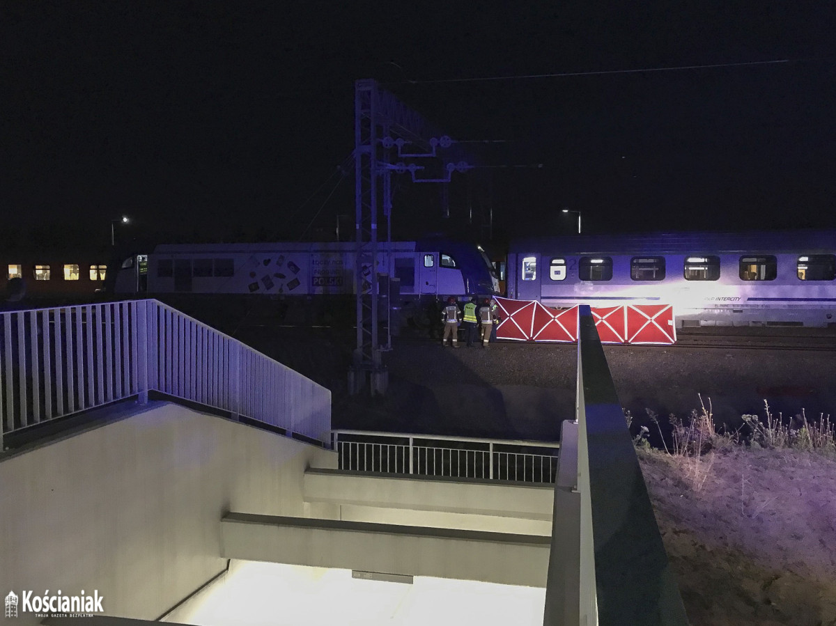 Śmiertelne potrącenie przez pociąg w Kościanie [ZDJĘCIA]