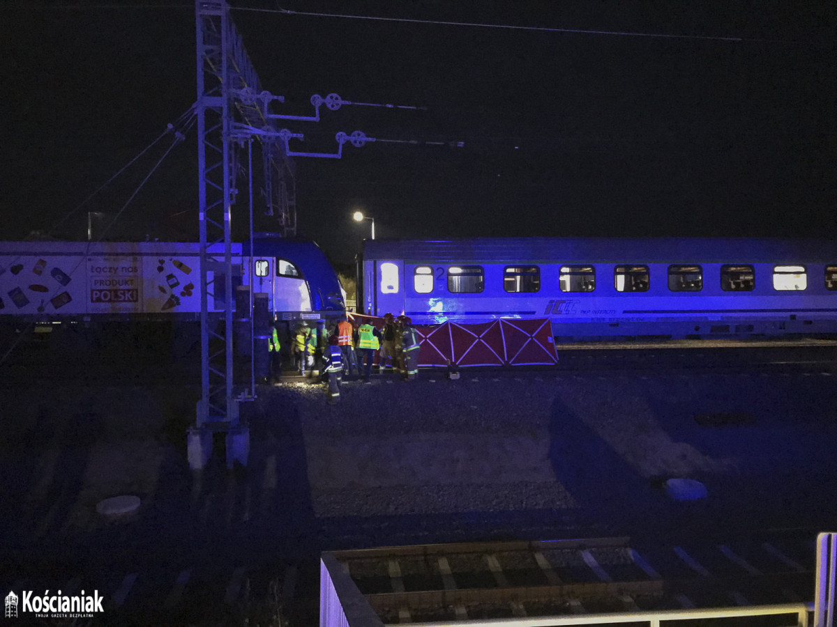 Śmiertelne potrącenie przez pociąg w Kościanie [ZDJĘCIA]