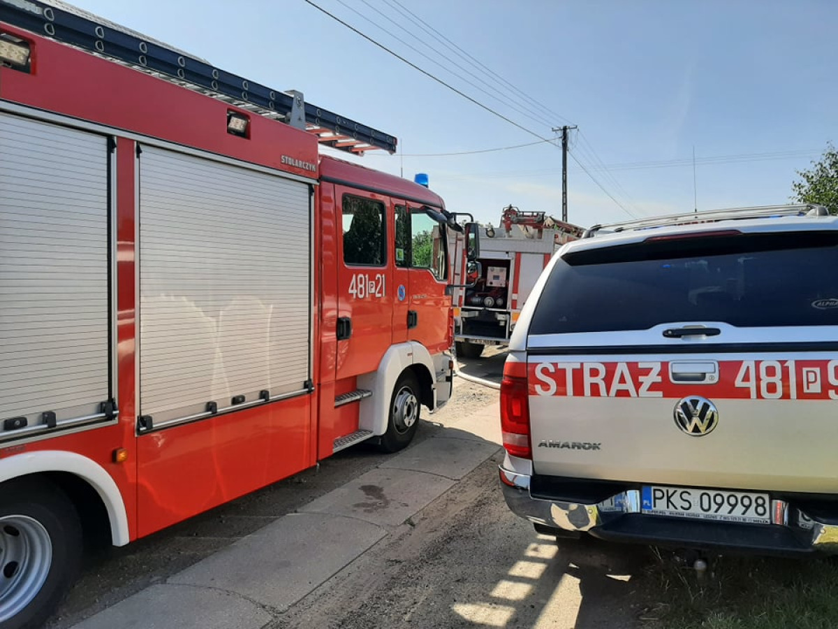 Pożar w domu jednorodzinnym w Śmiglu [ZDJĘCIA]