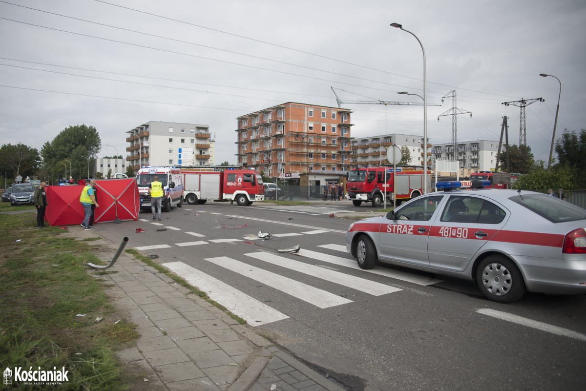 Wypadek na Gostyńskiej. Nie żyje motocyklista [ZDJĘCIA]