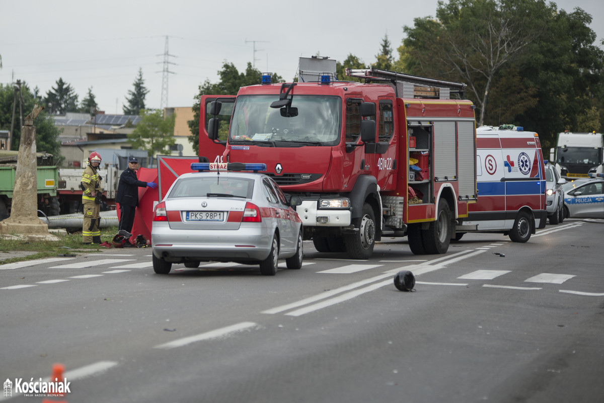 Wypadek na Gostyńskiej. Nie żyje motocyklista [ZDJĘCIA]
