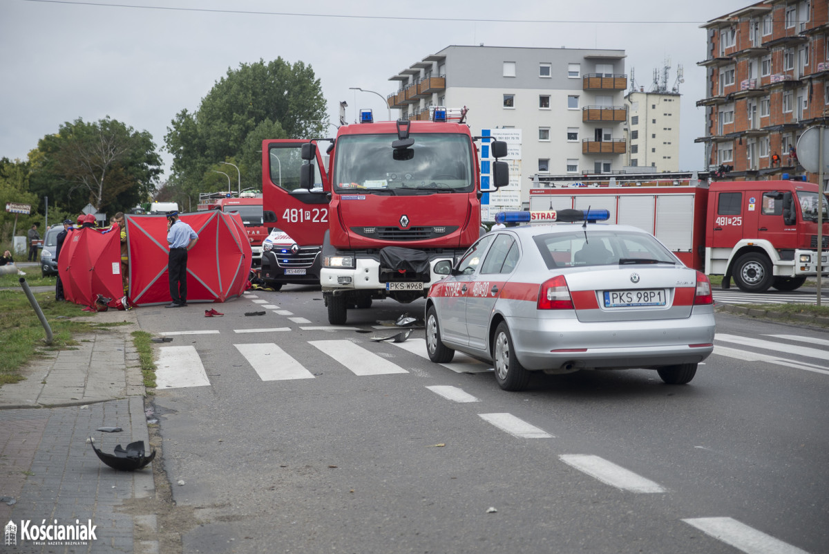 Wypadek na Gostyńskiej. Nie żyje motocyklista [ZDJĘCIA]