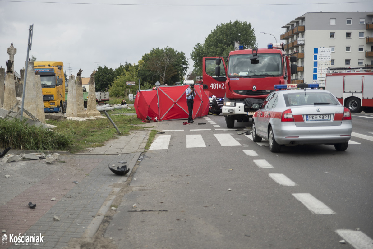 Wypadek na Gostyńskiej. Nie żyje motocyklista [ZDJĘCIA]