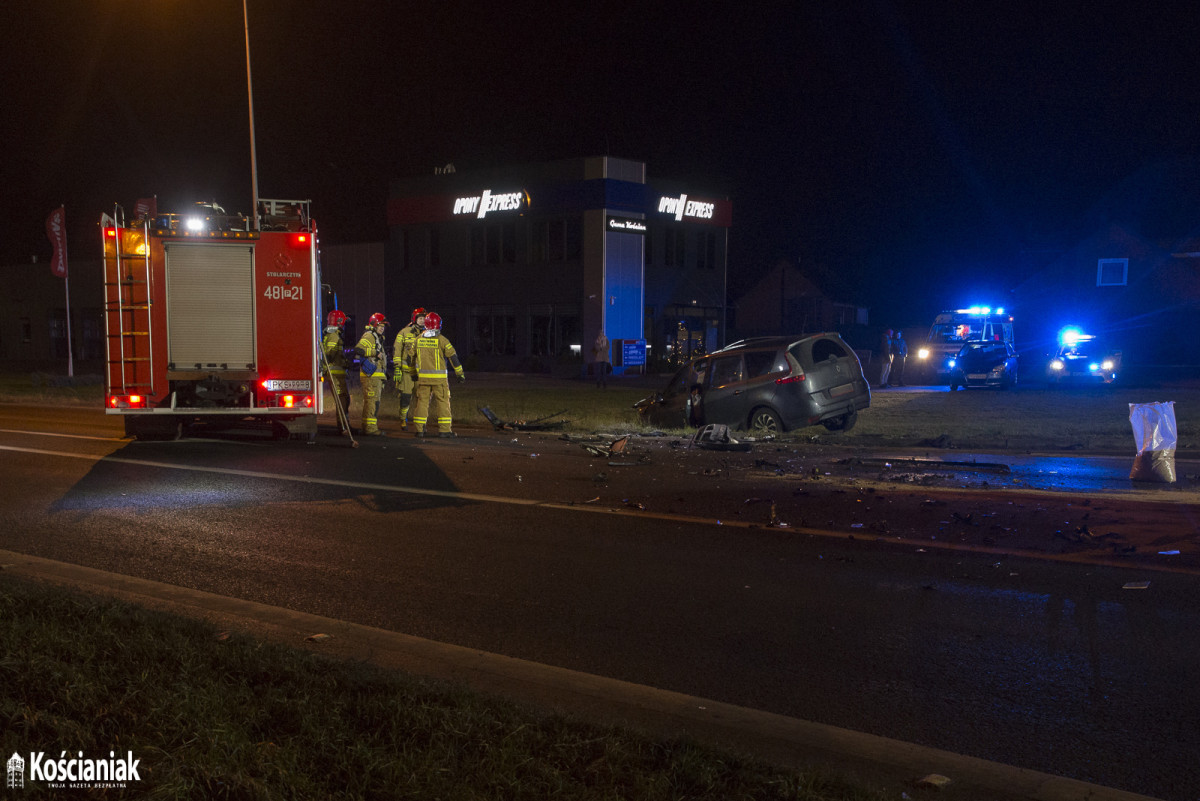 Zderzenie dwóch aut na obwodnicy Kościana [ZDJĘCIA]