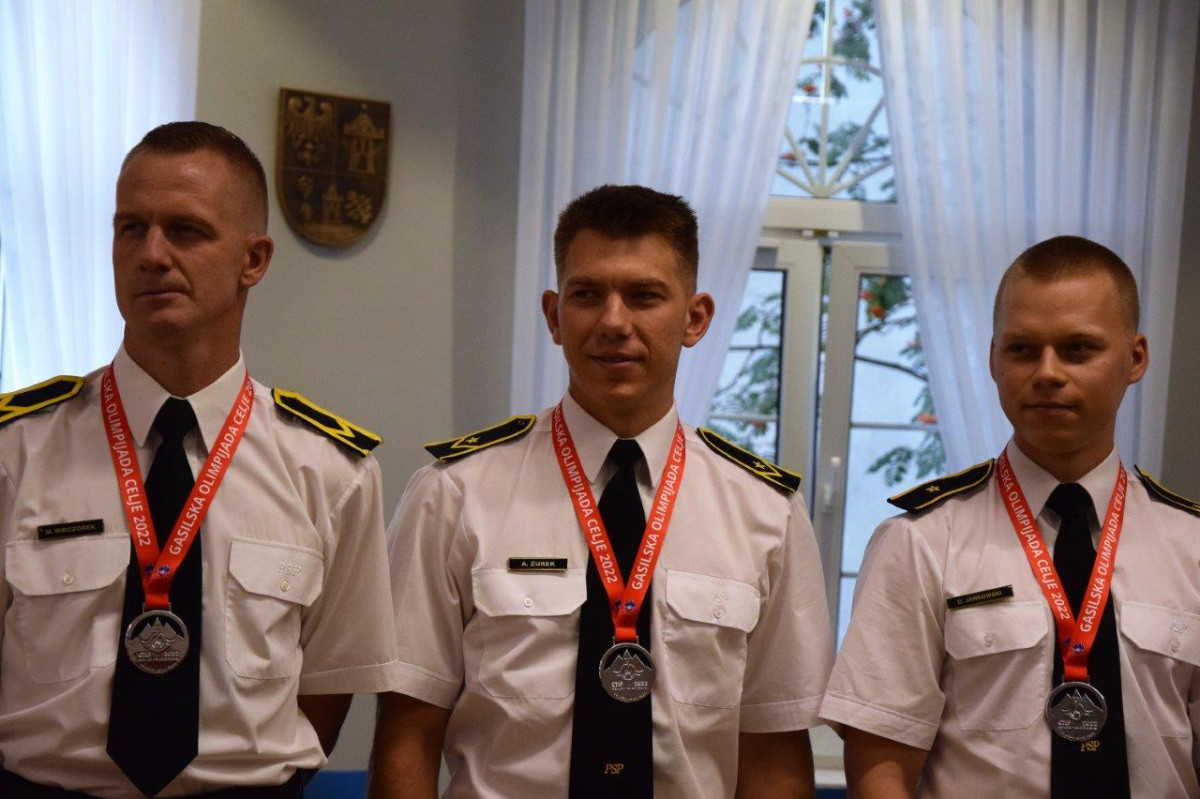 Gratulacje dla strażaków za srebrny medal na olimpiadzie