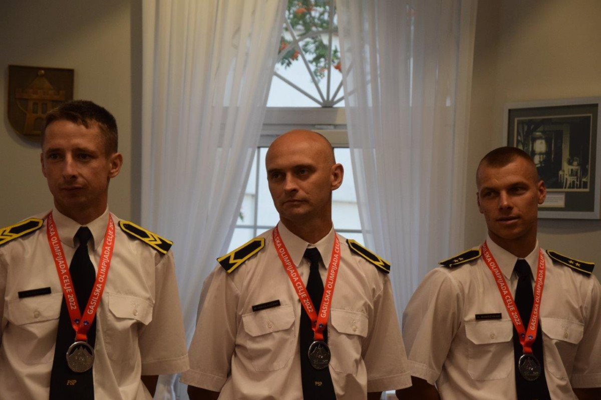 Gratulacje dla strażaków za srebrny medal na olimpiadzie