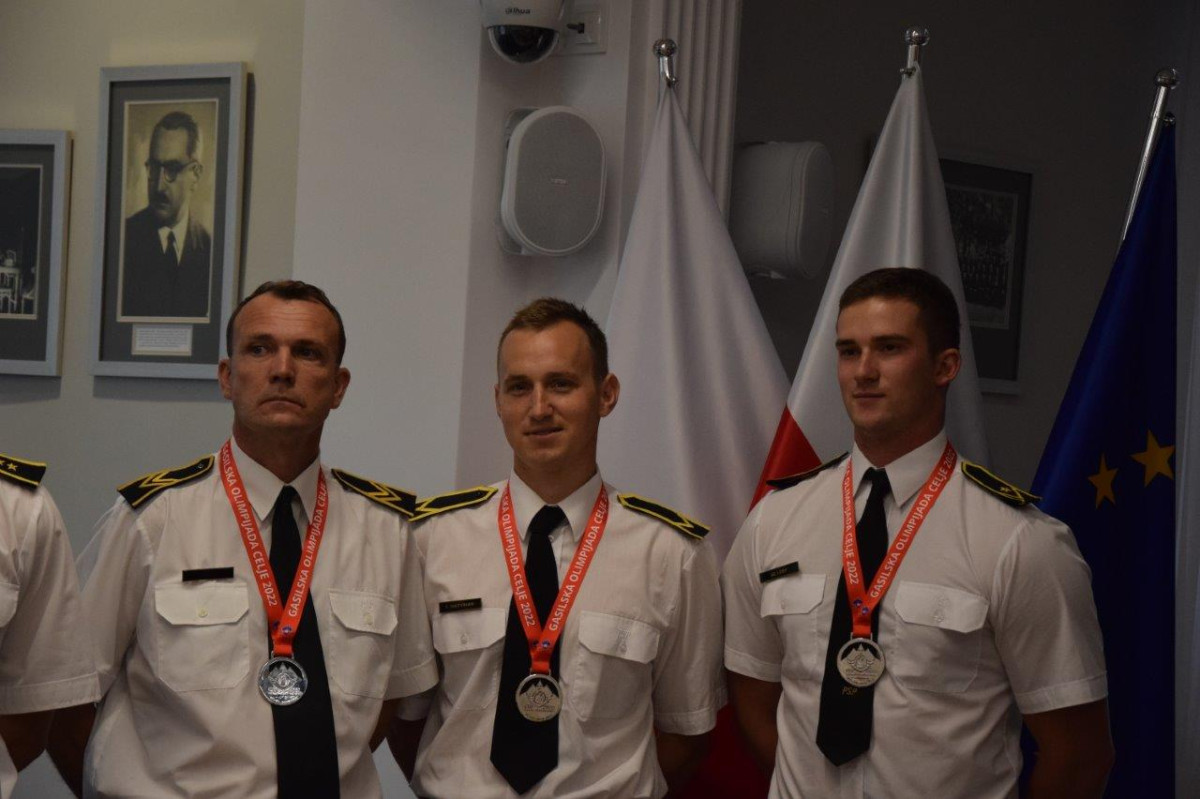 Gratulacje dla strażaków za srebrny medal na olimpiadzie
