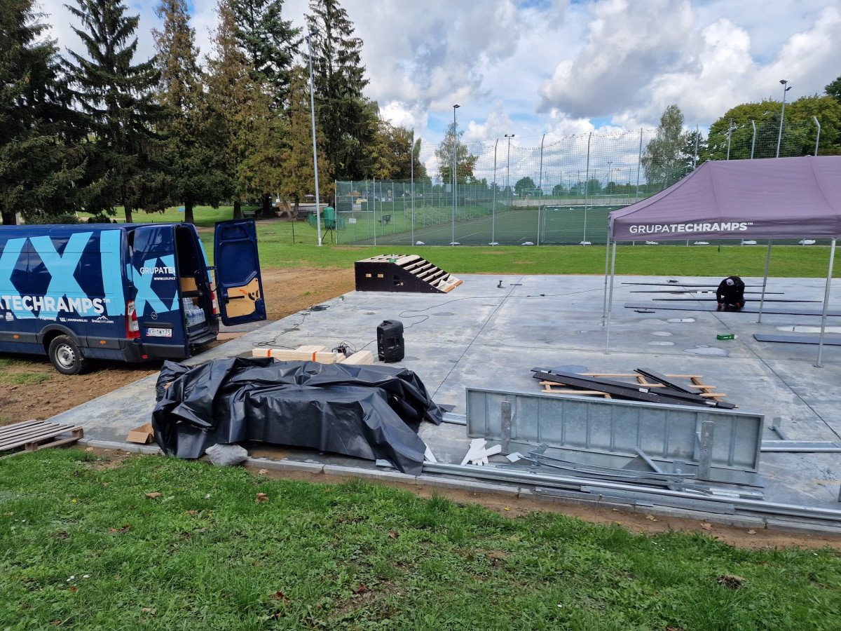 Skatepark w Śmiglu na ukończeniu [ZDJĘCIA]