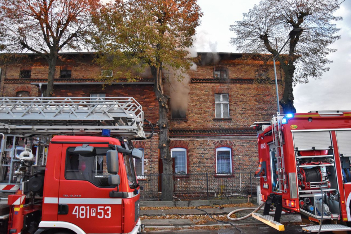 Pożar domu na Nacławskiej [ZDJĘCIA]