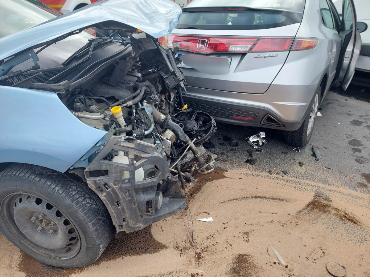Poważny wypadek na skrzyżowaniu Stare Oborzyska-Kurowo [ZDJĘCIA]