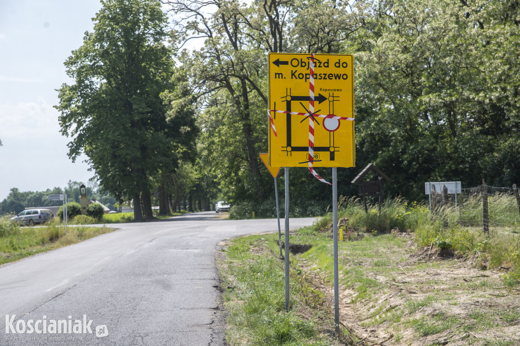 Wizyta na remontowanej drodze w Kopaszewie