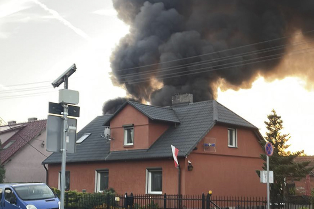 Pożar budynku w Śmiglu