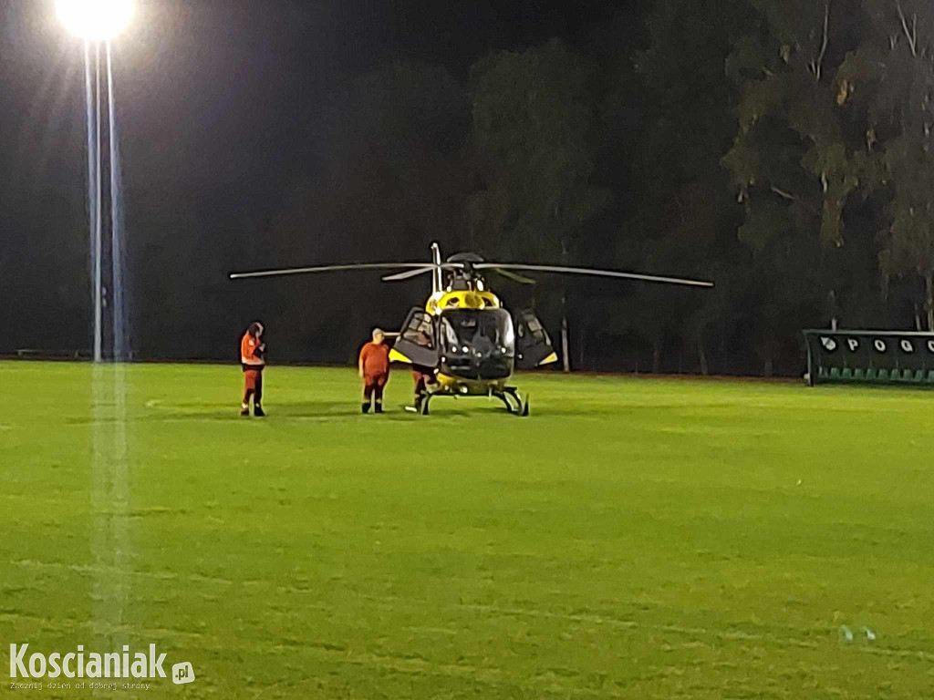 Śmigłowiec lądował na stadionie w Śmiglu