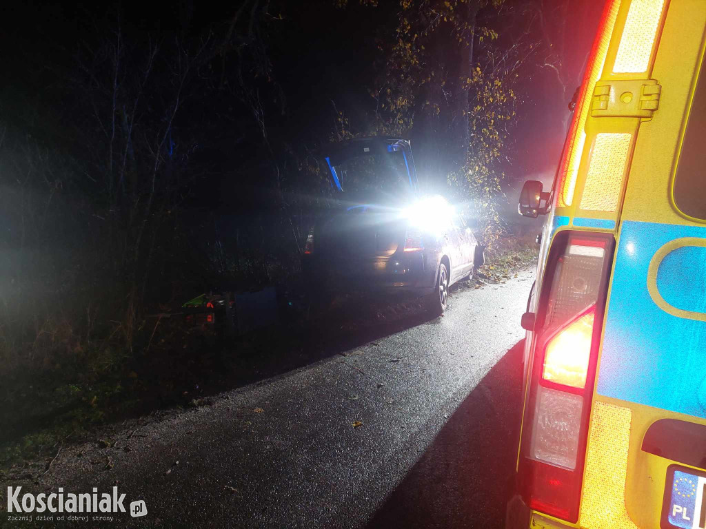 Nie opanował pojazdu i uderzył w drzewo