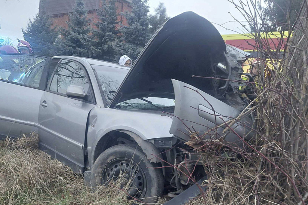 Wjechał w drzewo, bo za szybko jechał