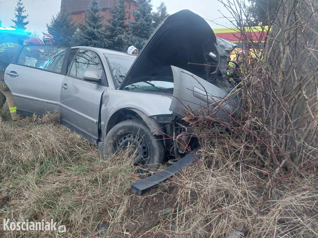 Wjechał w drzewo, bo za szybko jechał
