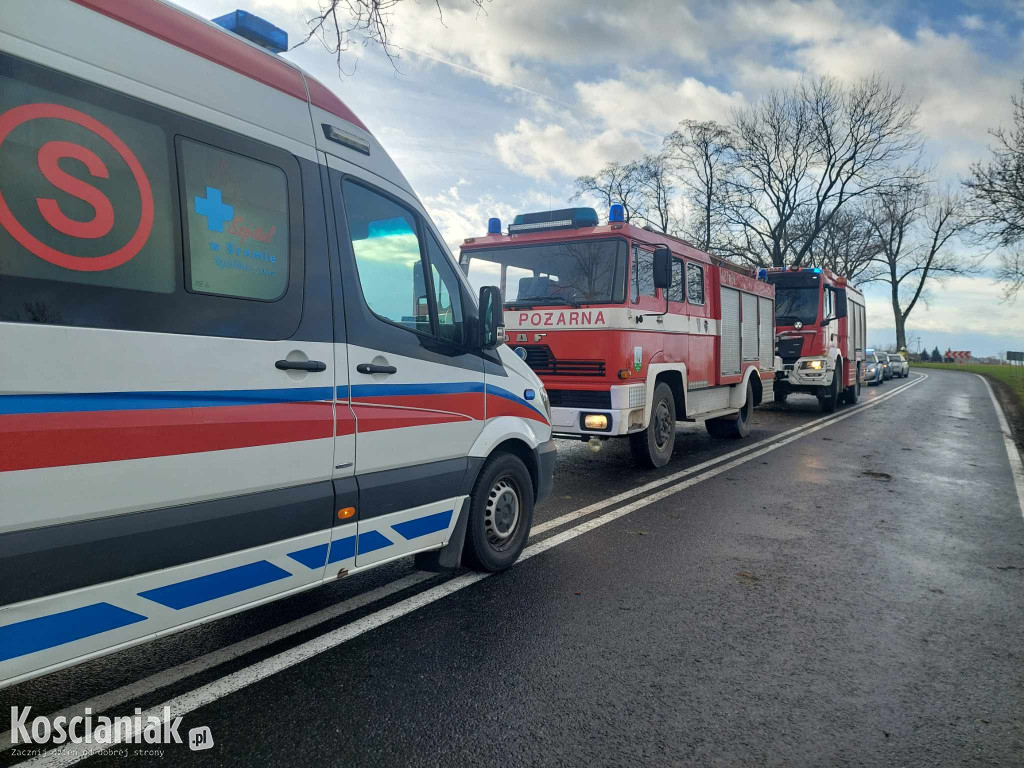Uderzył w drzewo. Pasażer trafił do szpitala