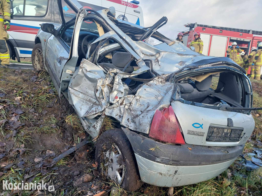 Uderzył w drzewo. Pasażer trafił do szpitala
