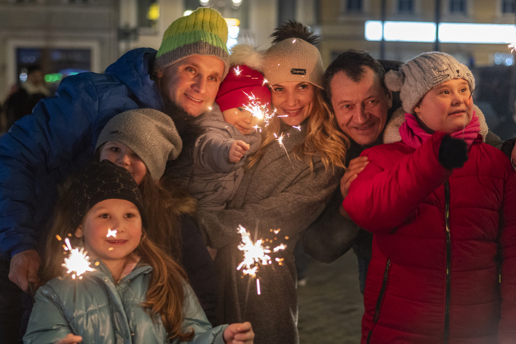 Powitanie 2024 roku na Rynku w Kościanie