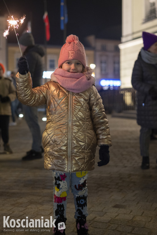 Powitanie 2024 roku na Rynku w Kościanie