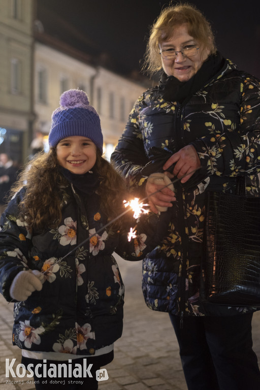 Powitanie 2024 roku na Rynku w Kościanie