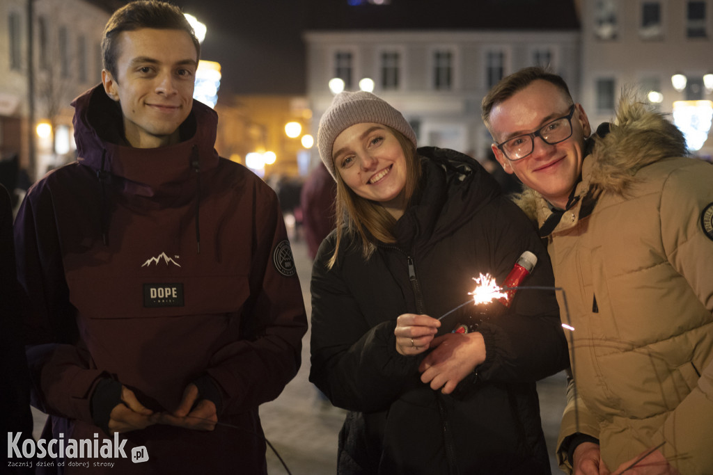 Powitanie 2024 roku na Rynku w Kościanie