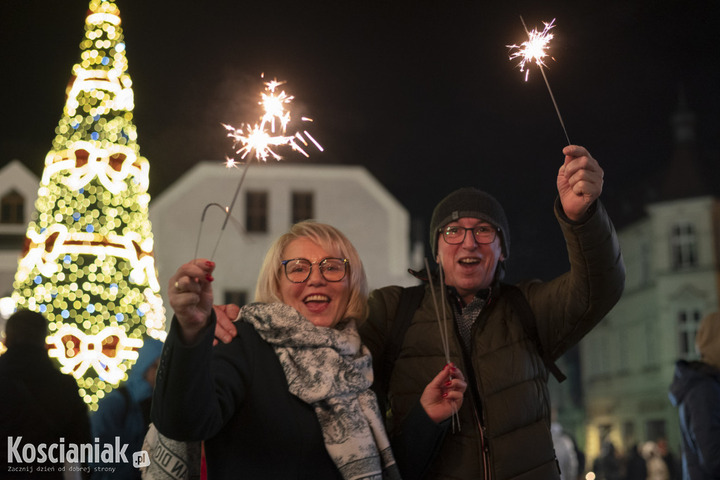 Powitanie 2024 roku na Rynku w Kościanie