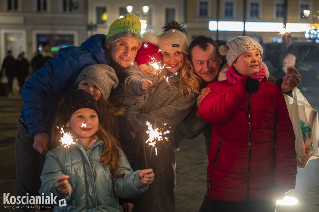 Powitanie 2024 roku na Rynku w Kościanie