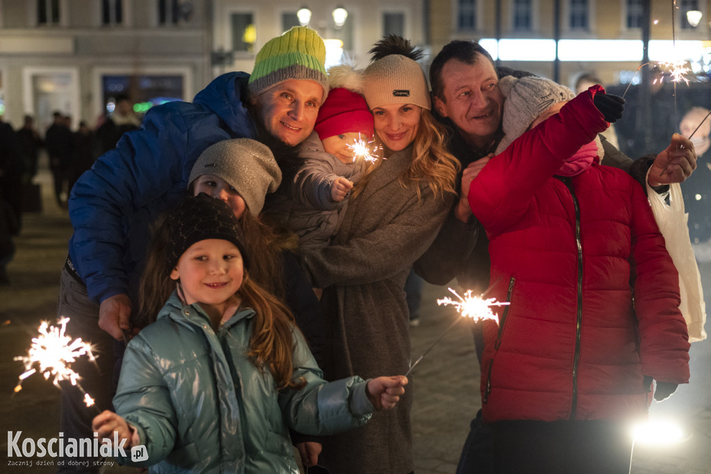 Powitanie 2024 roku na Rynku w Kościanie