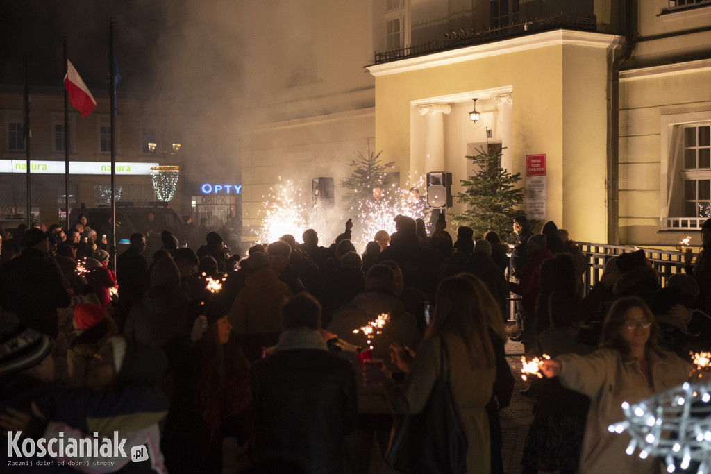 Powitanie 2024 roku na Rynku w Kościanie