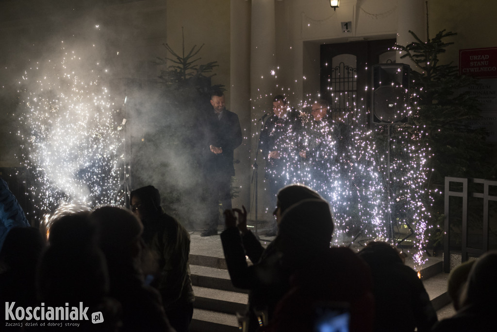 Powitanie 2024 roku na Rynku w Kościanie