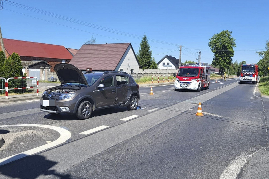 Zderzenie motocykla z osobówką